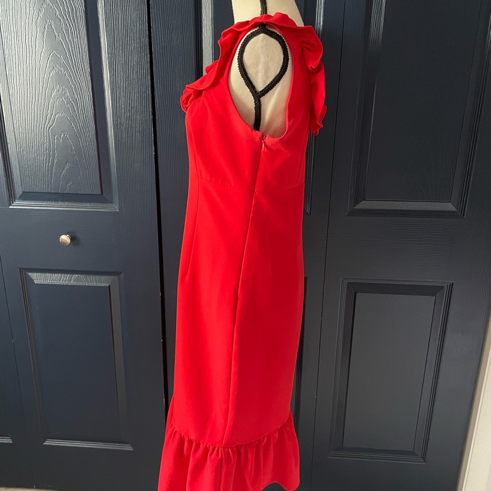 Nanette Lepore Red Ruffle Dress - Picture 5 of 12